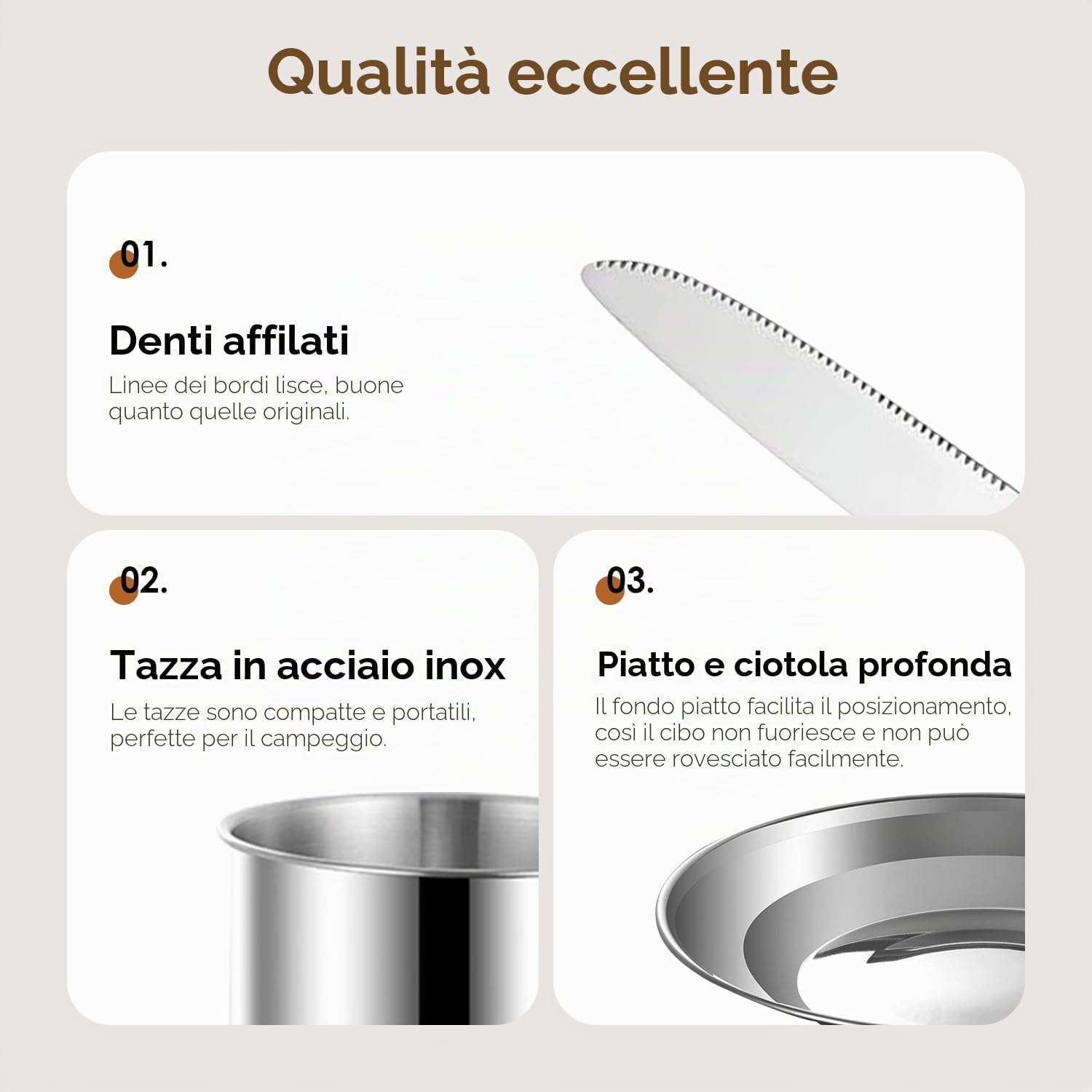 Tissting 24 Pezzi Pentole da Campeggio Kit Acciaio Inox 4 Persone Campeggio Piatti Set con Piatti Tazze Cucchiai Forchette, Utensili Argenteria Outdoor per Viaggi Escursioni Picnic