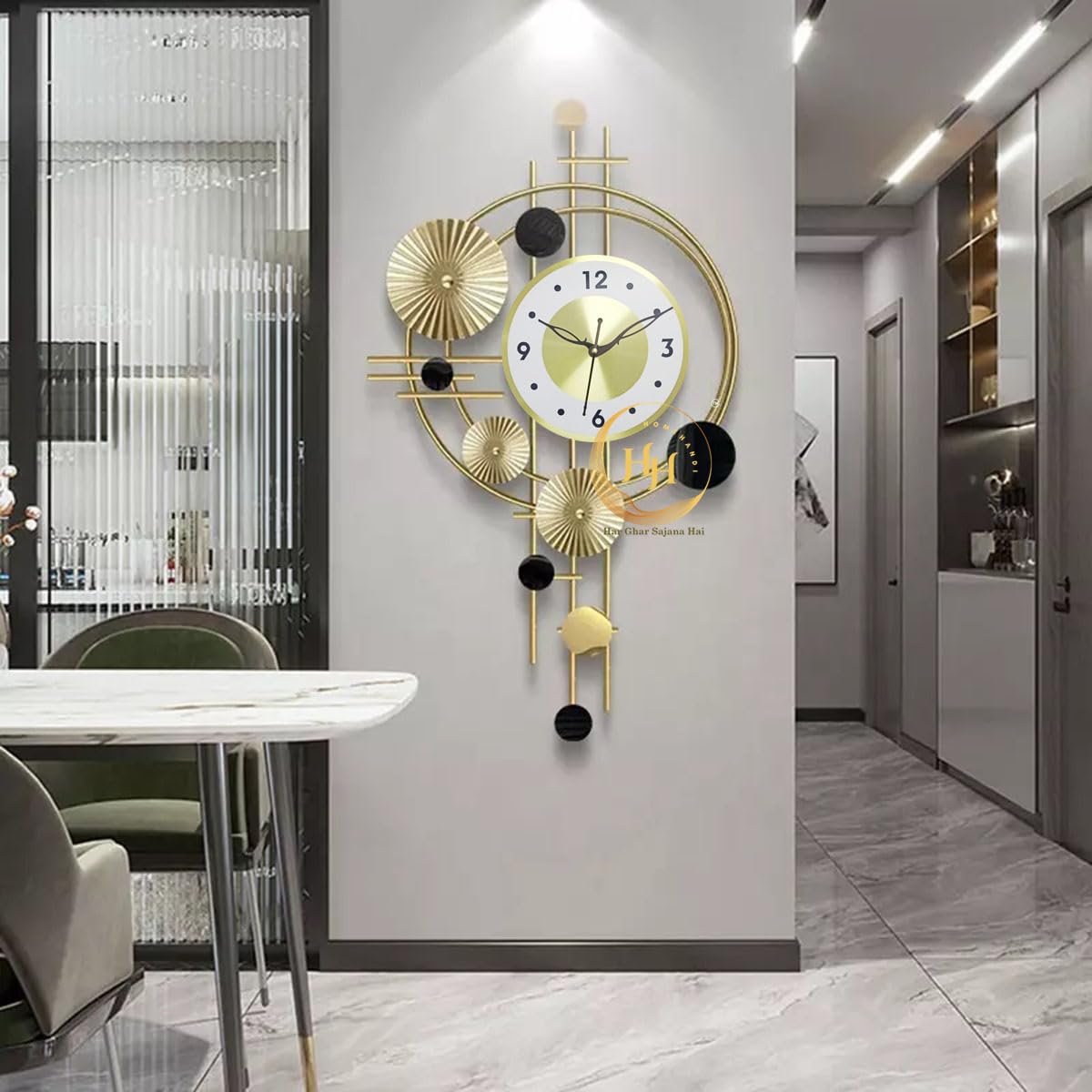 See full amazon price history chart for HOME HANDI Modern Metal Wall Clock Decorative Wall Clock Unique Metal Clock Iron Metal Hanging Wall Art Clock for Home & Decor Living Room/Bedroom/Dining Hall/Office/Cafes/Hotels (Multicolour) HOME HANDI Modern Metal Wall Clock Decorative Wall Clock Unique Metal Clock Iron Metal Hanging Wall Art Clock for Home & Decor Living Room/Bedroom/Dining Hall/Office/Cafes/Hotels (Multicolour) (B0CLYXFK4G) Amazon Price History, Amazon Price Tracker