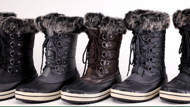 VEPOSE-Womens-Waterproof-Snow-Boots-Mid-Calf-Lace-Up-Fur-Shoes