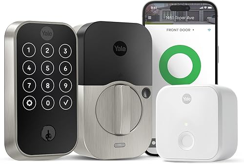 Vista 22 de Yale Assure Lock 2 con Wi-Fi – Cerradura inteligente de bronce frotado con aceite para puerta principal con teclado, control por app, llave de Oil