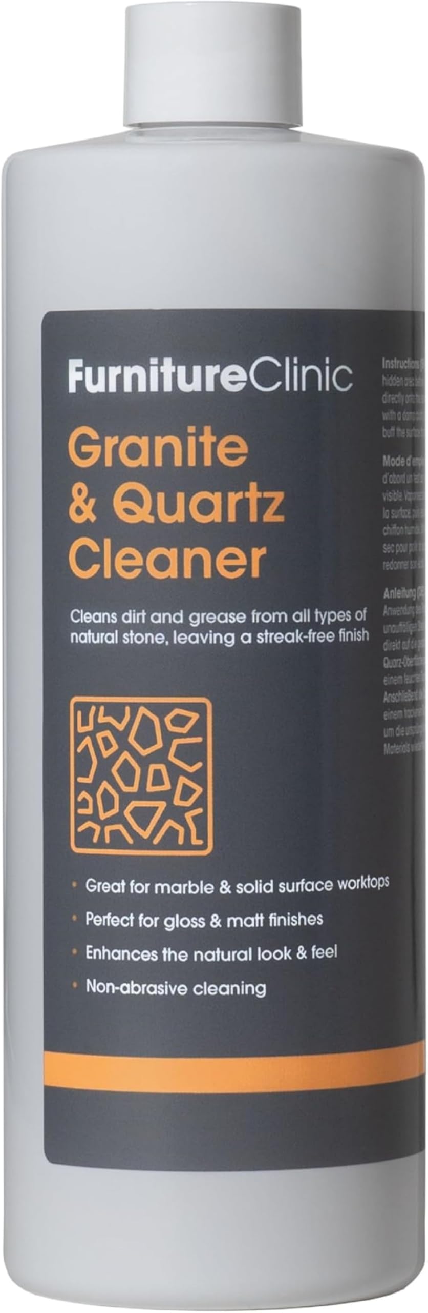 Furniture Clinic Granite & Quartz Spray Cleaner for Kitchen Worktops & Sinks - 500ml