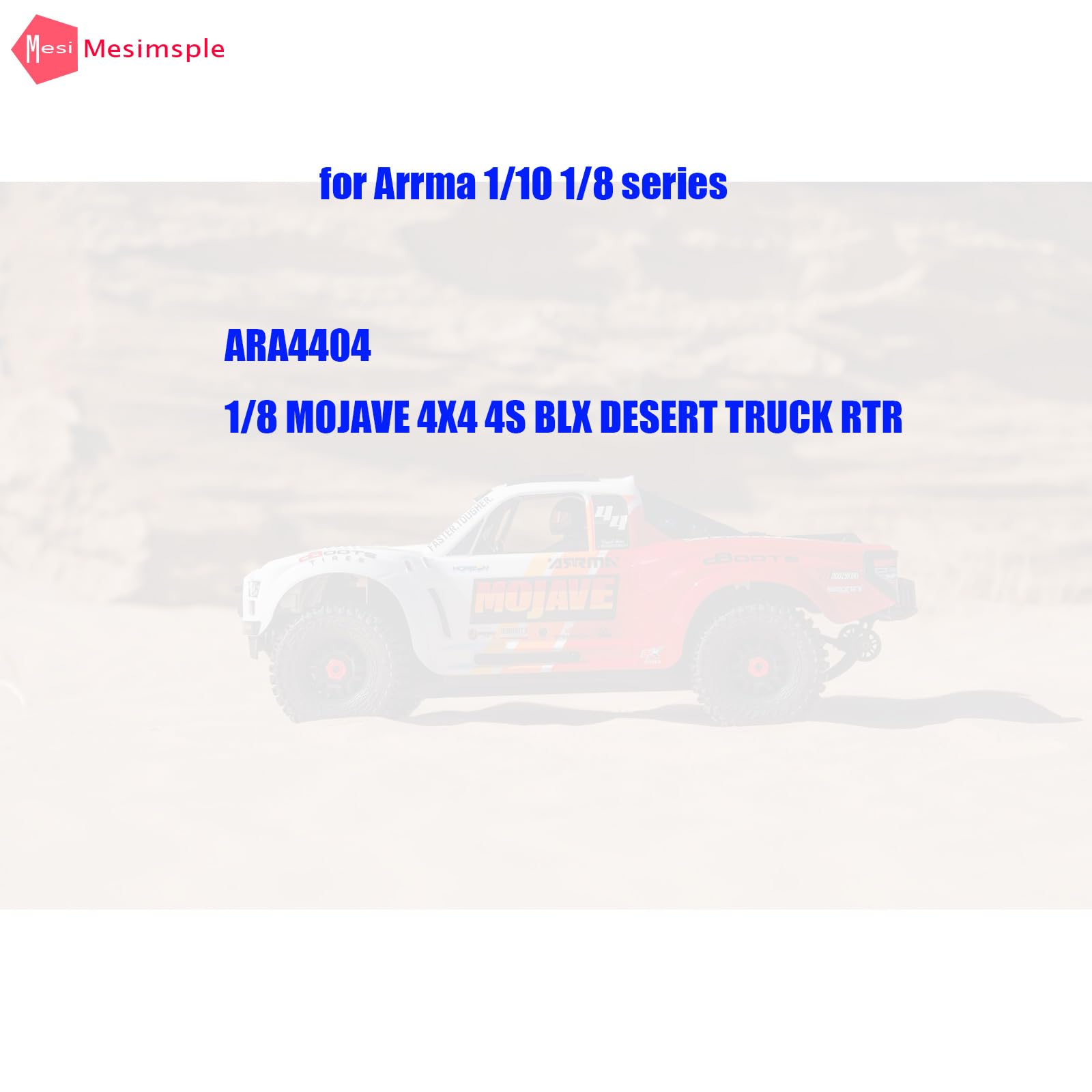 Mesimsple Alloy Mojave 4S Center Driveshaft ARA311170 for Arrma 1/8 Mojave 4X4 4S BLX Drive Shaft Upgrades Parts Red