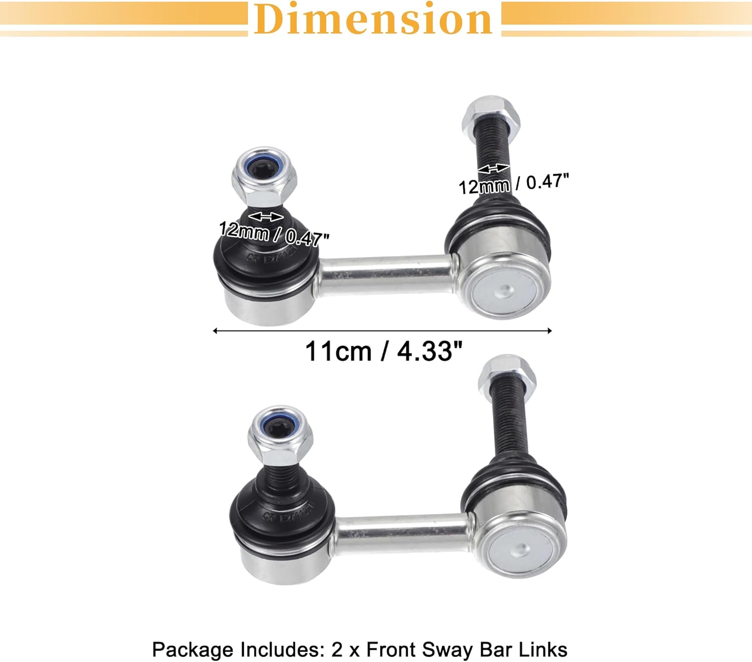 X AUTOHAUX 2pcs Front Sway Bar Links Stabilizer Link Kit for Lexus LS460 2007-2016 for Lexus LS600h 2008-2016 Suspension Kit No.K750171/K750172