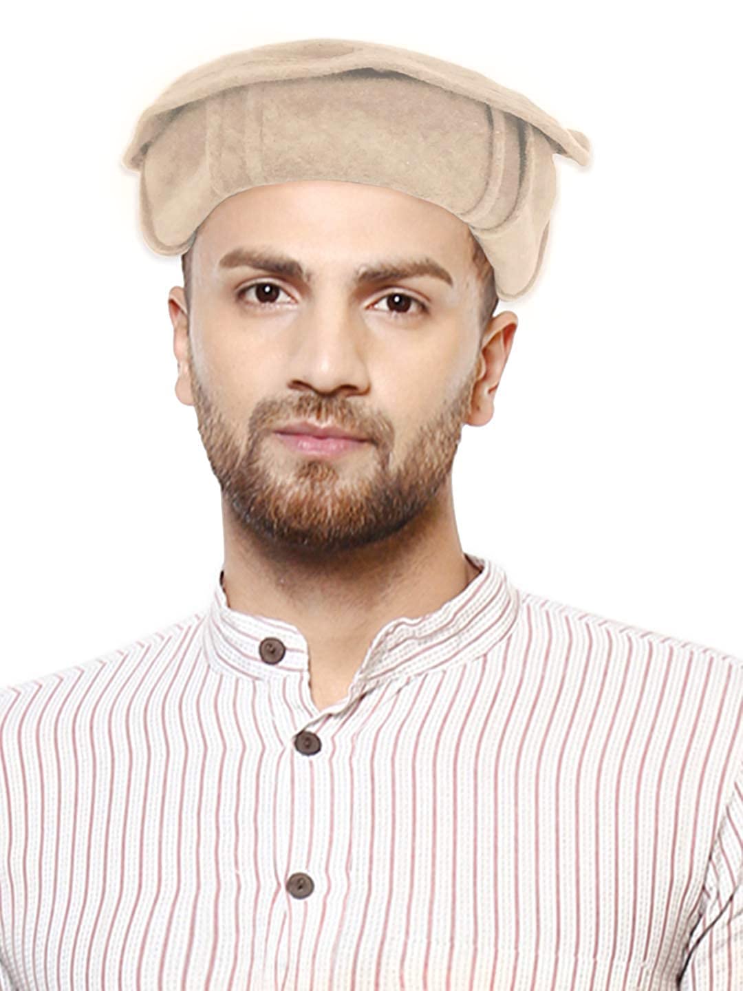 Unisex Woolen Pakol/Afghani Cap (Pack of 1) (TS0948A_Cream_Free Size)