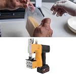 Machine à coudre sans fil pour sacs, machine à fermer les sacs portable 36V Li batterie, machine à coudre automatique pour sacs tissés avec fil et batterie pour sacs de nourriture, sacs en jute, sacs de semences