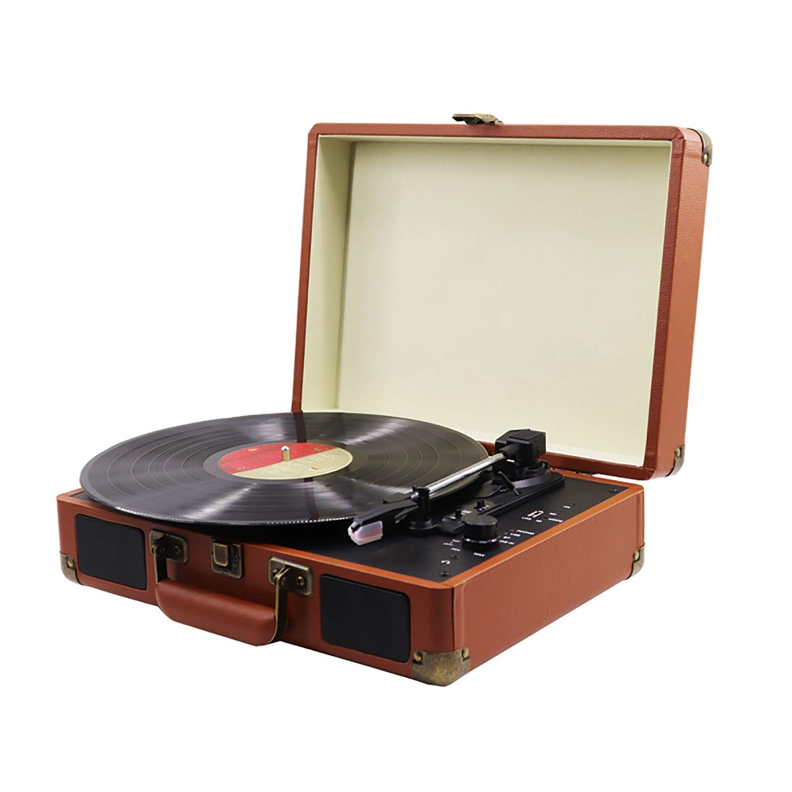 Tourne-Disque Vinyle, phonographe d'album, Haut-Parleur Bluetooth Tout-en-Un, Tourne-Disque Vinyle pour la Maison et Le Bureau