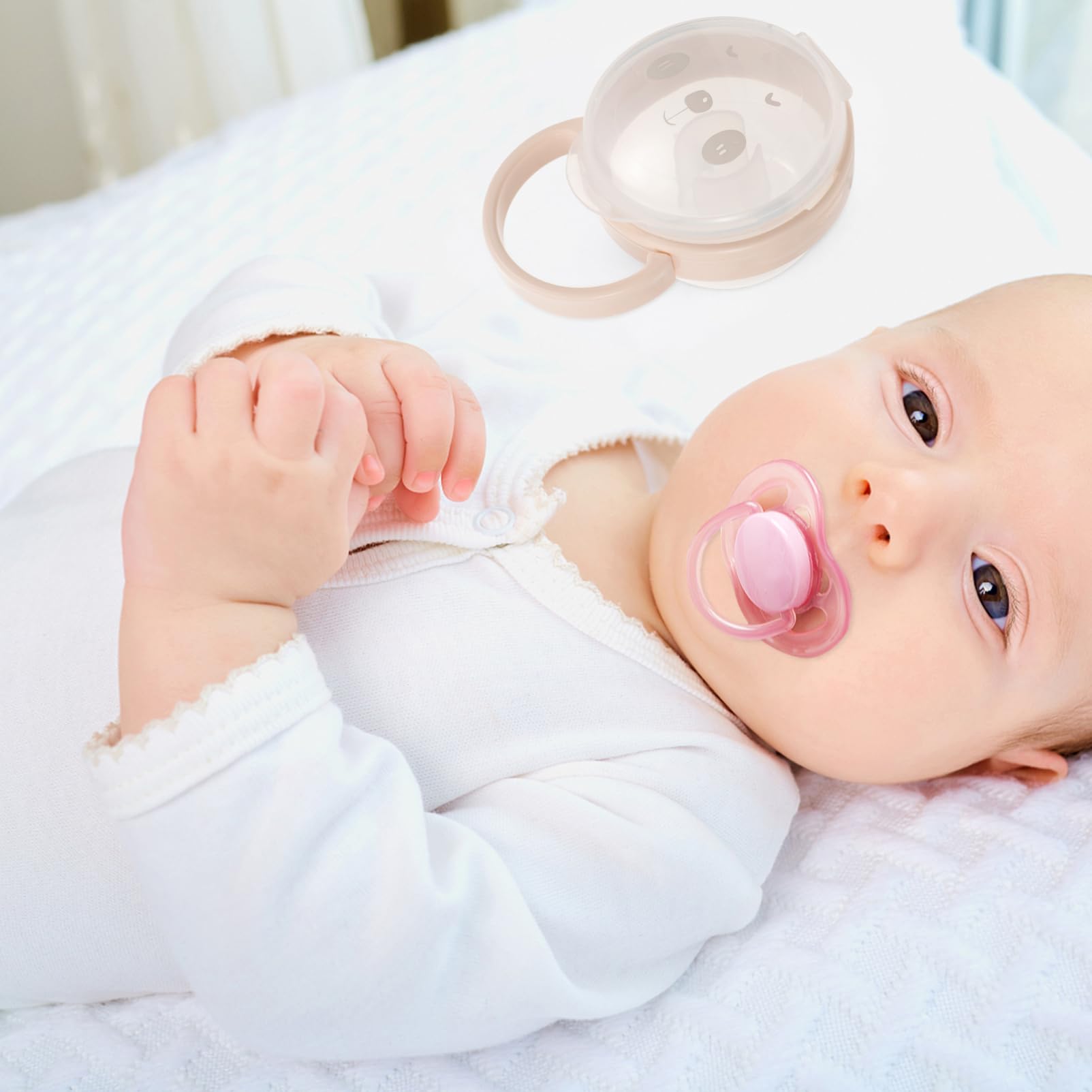 Yardwe 3Pcs Box Cartoon Dustproof Pacifier Holder Case for Travel Portable and Lightweight Storage for Newborns Girl