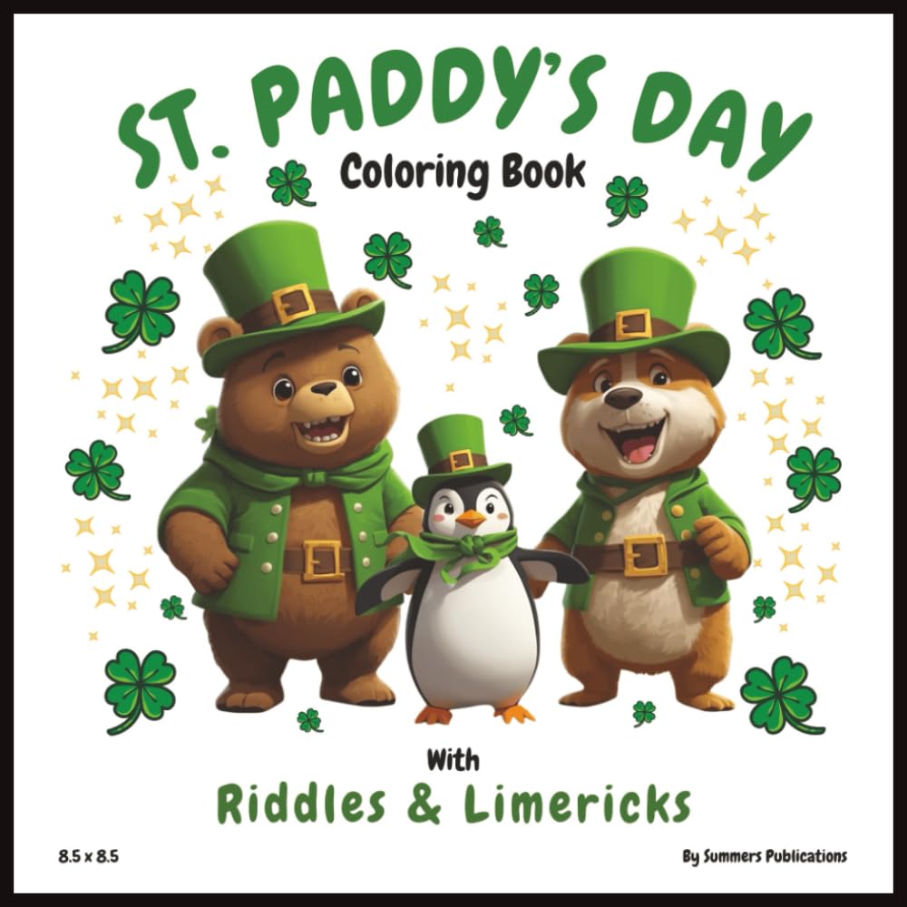 St. Paddy's Day Coloring Book: With Riddles & Limericks