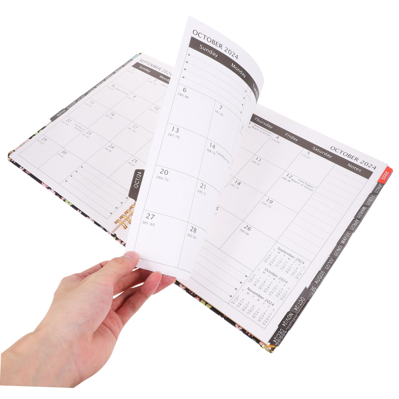 Cuaderno Planificador Mensual Itinerario Cuaderno Espiral para Estudiantes Planificador Decorativo para Horarios Prácticos Material de Oficina para Planificar