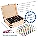Wood Essential Oil Box Organizer - Holds 35 30ml (1 oz) Bottles - Includes Labels and Bottle Top Removal Tool - Perfect to Organize Now Essential Oils