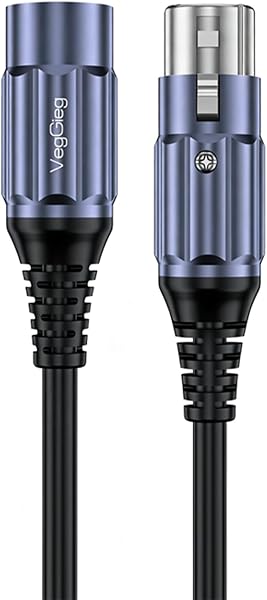 VegGieg XLR Erkek Dişi Profesyonel Mikrofon Kablosu Hi-Fi Ses Kalitesi OFC Bakır Enstrüman Ses Kablosu 1.5 Metre