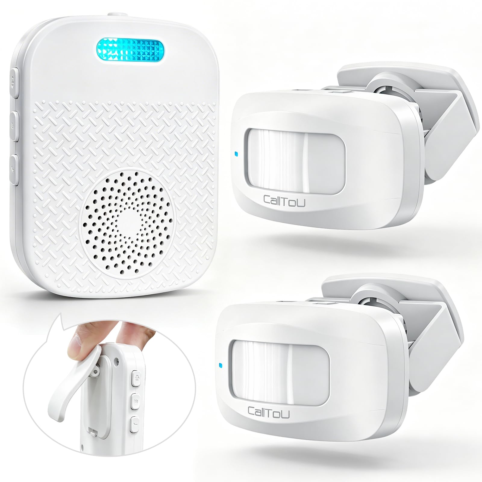 CallToU Timbre de gato con detector de movimiento, portátil, sensor de movimiento, detector de movimiento, alarma para casa, detector de paso para puerta de tienda