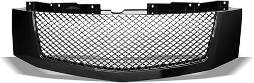 HS Power Cubierta de parrilla delantera Abs 2007-2014 compatible con Cadillac EscaladeEXT Negro brillante estilo malla deportiva de lujo HS Power Cubierta de parrilla delantera Abs 2007-2014 compatible con Cadillac EscaladeEXT Negro brillante estilo malla deportiva de lujo