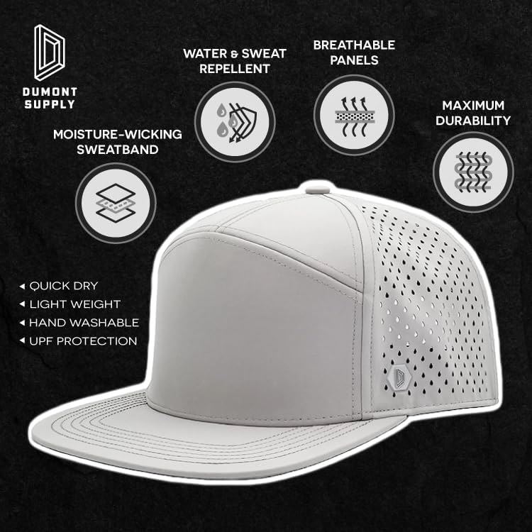 Gorra Snapback plana 7 paneles resistente al agua miniatura 6