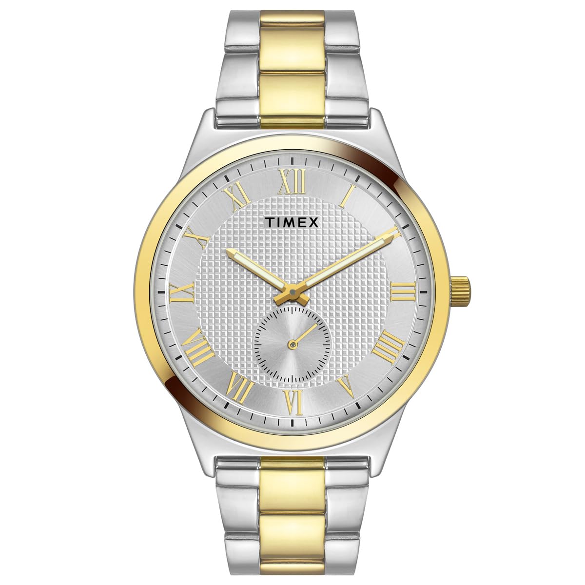TIMEX Men Silver Round Analog Brass Dial Watch- TWTG10007 (B0CJYB14YD) Amazon Price History, Amazon Price Tracker