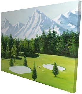 Begin Home Decor 2080-1620-LA82 16 x 20 in. Golf Course with Mountains View-Print on Canvas