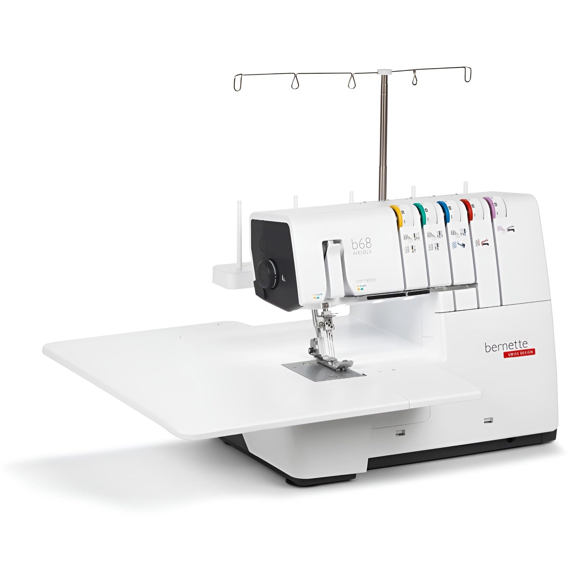 Bernette B68 overlock y punto de cobertura enhebrado automático