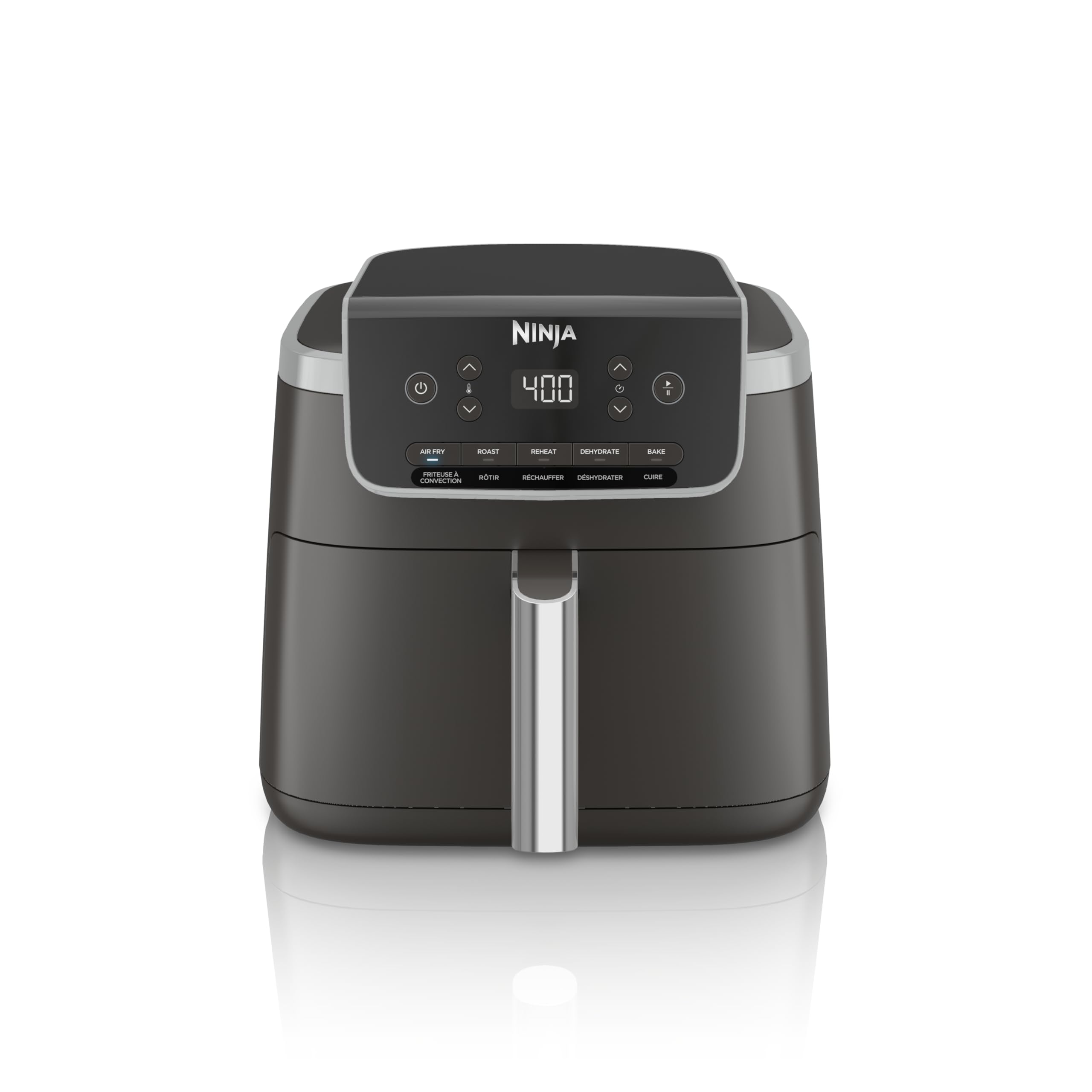 Ninja Air Fryer Pro 5-in-1, 5 QT Capacity, Air Fry, Bake, Roast, Reheat, and Dehydrate, Air Crisp Technology, Nonstick Basket & Crisper Plate, Grey, AF142C