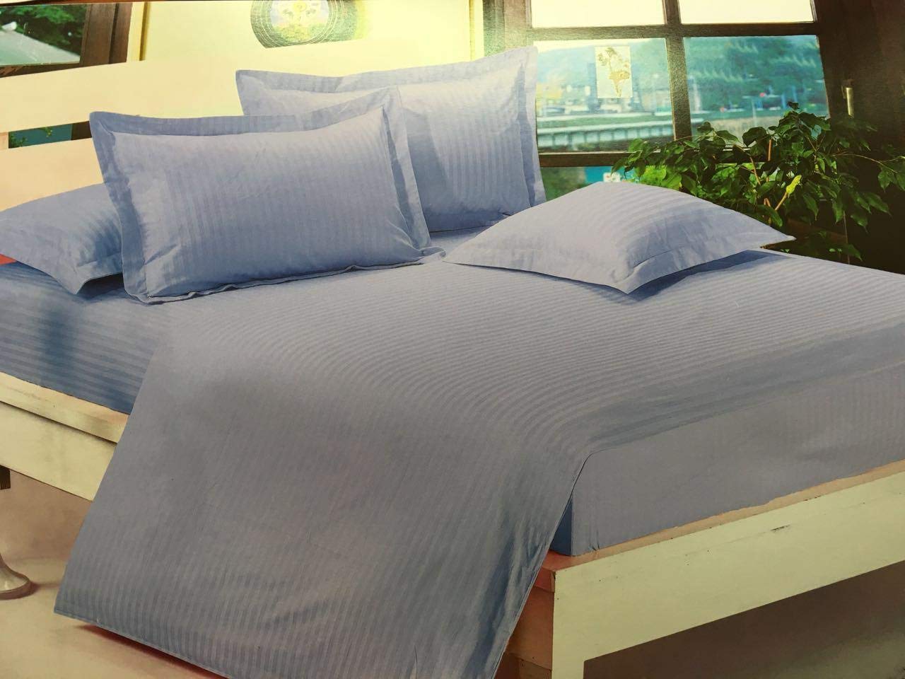 Deng King Size, Cotton, Solid Pattern, Gray - Bedding Sets