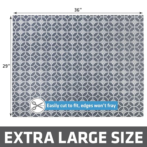 Image of Drymate Cat Litter Box Mat, Litter Trapping Mat, Waterproof, Urine-Proof, Absorbent, Machine Washable, Soft on Paws, Contains Mess, Protects Floors, Kitten Supplies, Indigo Grey, 29x36 XL