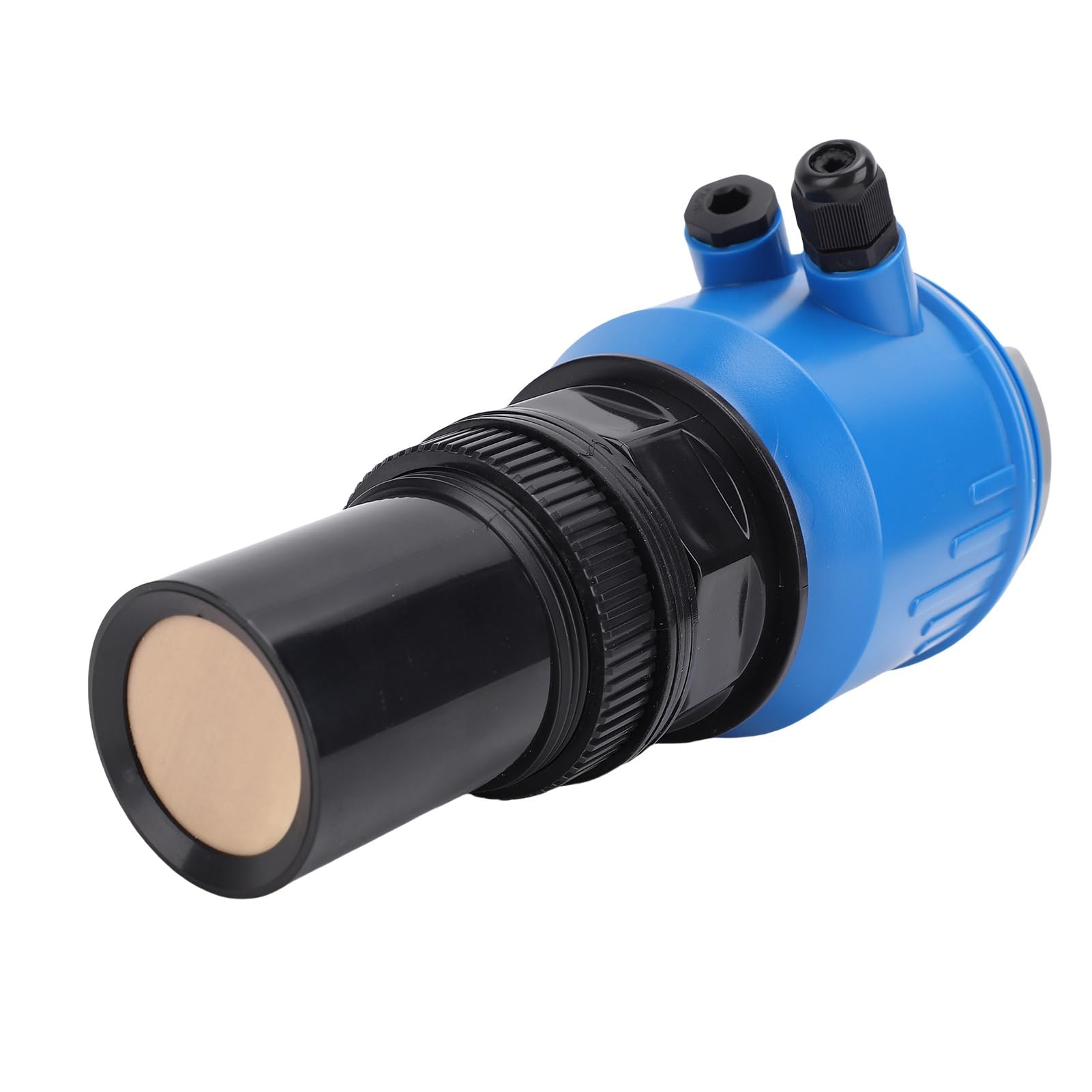 Fabater Sensor de Nivel de Agua, DC24V 0-10M Rango 0,5% de Precisión Medidor de Nivel Ultrasónico, Transmisor de de Líquido con Pantalla LED Integrada Salida de 4-20 MA para Energía de Tratamiento