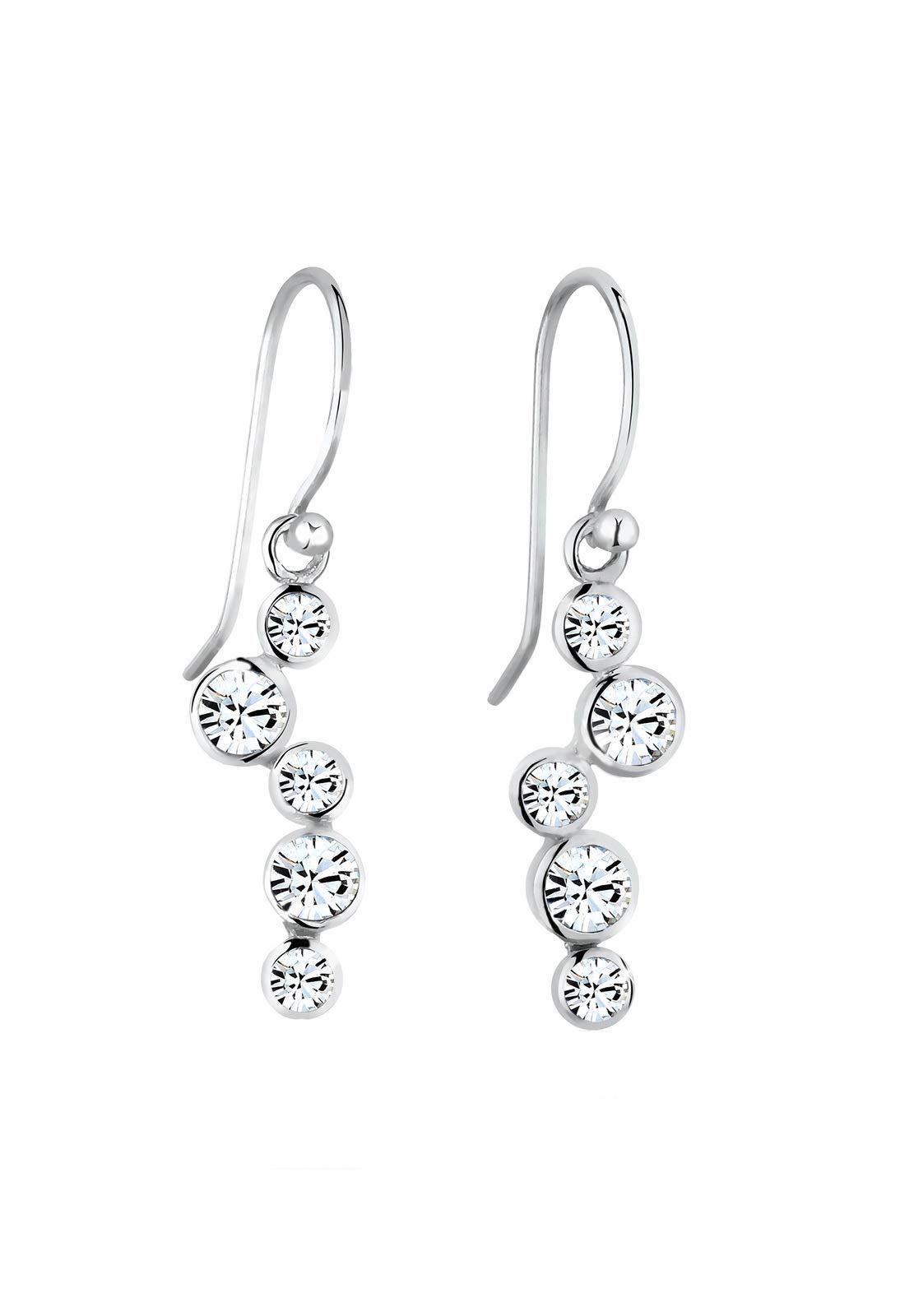 Elli Earrings Women Drop Look Elegant with Crystals in 925 Sterling Silver