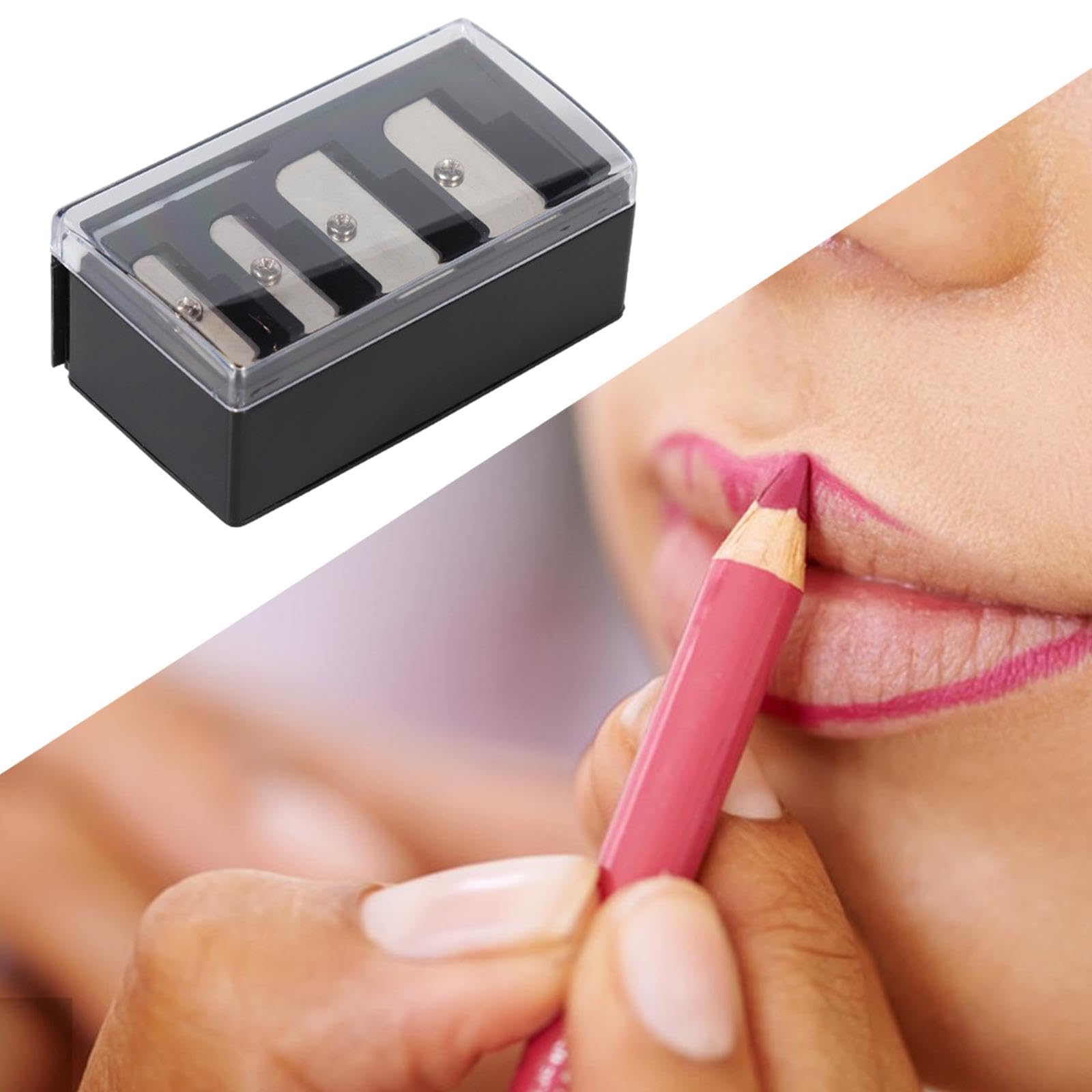 Sacapuntas Portátil 6X para Aplicaciones de Maquillaje, de Mano con Múltiples Orificios.