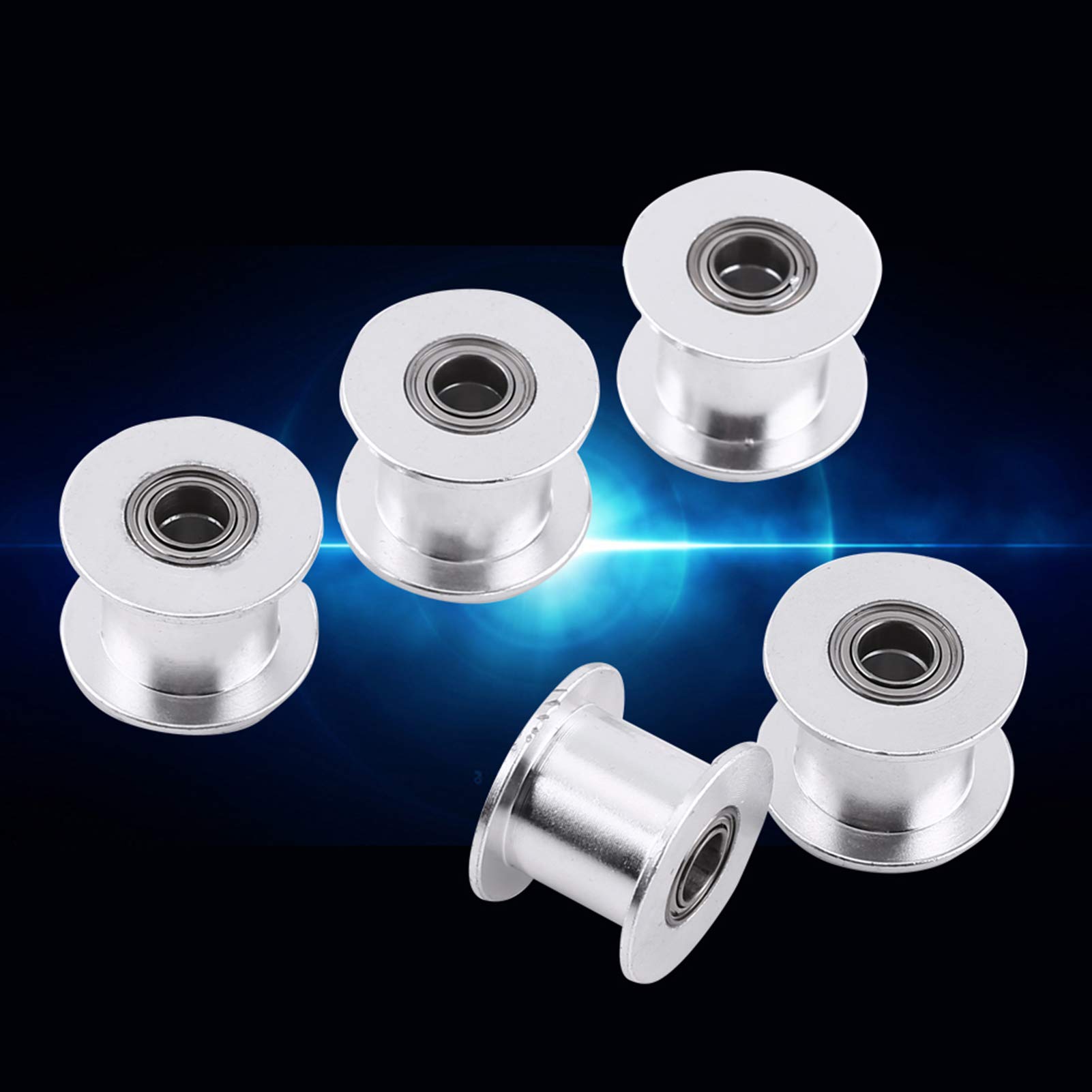 Correa de Distribución GT2 20 Dientes Polea Loca 10mm Ancho 5mm Diámetro para Impresora 3D