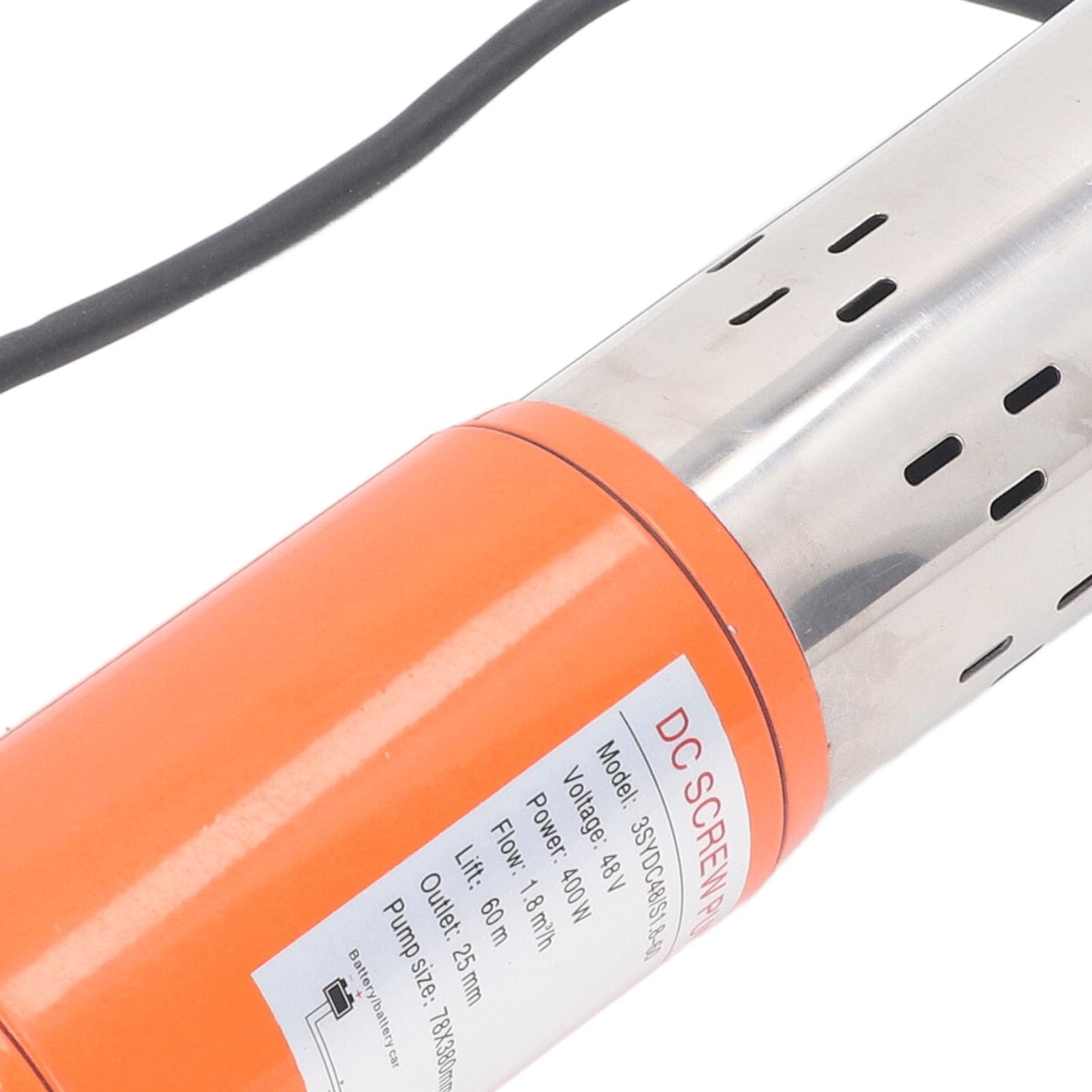 Generic Bomba de Tornillo CC Bomba Sumergible Solar de Acero Inoxidable de Pozo Profundo de Alto Rendimiento 48 V 400 W para Toma de Agua de Río, Acuicultura