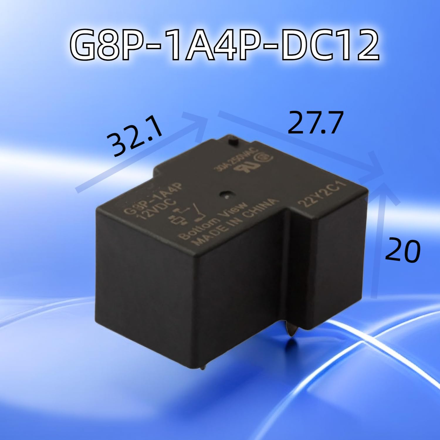 Relais G8P-1A4P 12VDC 30A - 4-Pin Für Auto & Industrie