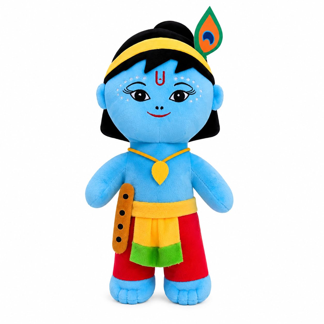 Krishna Soft Toy (Standing) - Devotional Bal Gopal Plush | Huggable Kanha Stuffed Toy for Home Decor, Car Dashboard & Kids | Janmashtami & Return Gift, Washable-image-0
