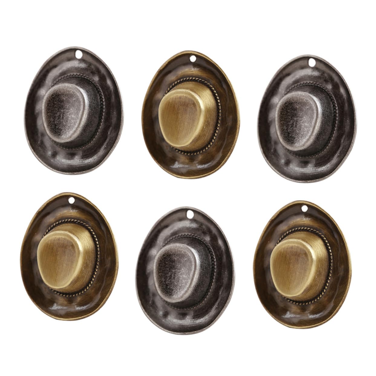 SEWACC 18piezas Retro Hat Pendant Vintage Alloy Charms Para Creación De Joyería Accesorios Para Collares y Pulseras Bronce y Plata