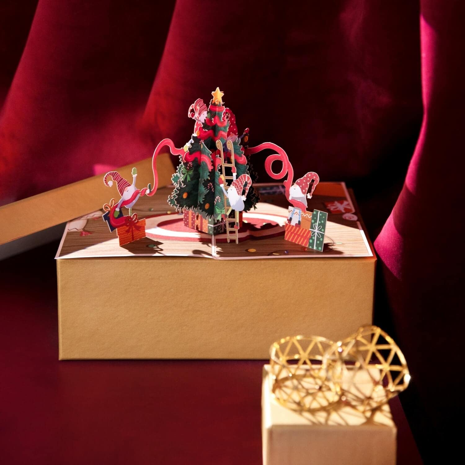 Carte Noel Pop Up Carte De Noël Avec Enveloppe, Carte De Noël 3D, Carte De Noël Pop-up Carte De Noel Avec Enveloppe