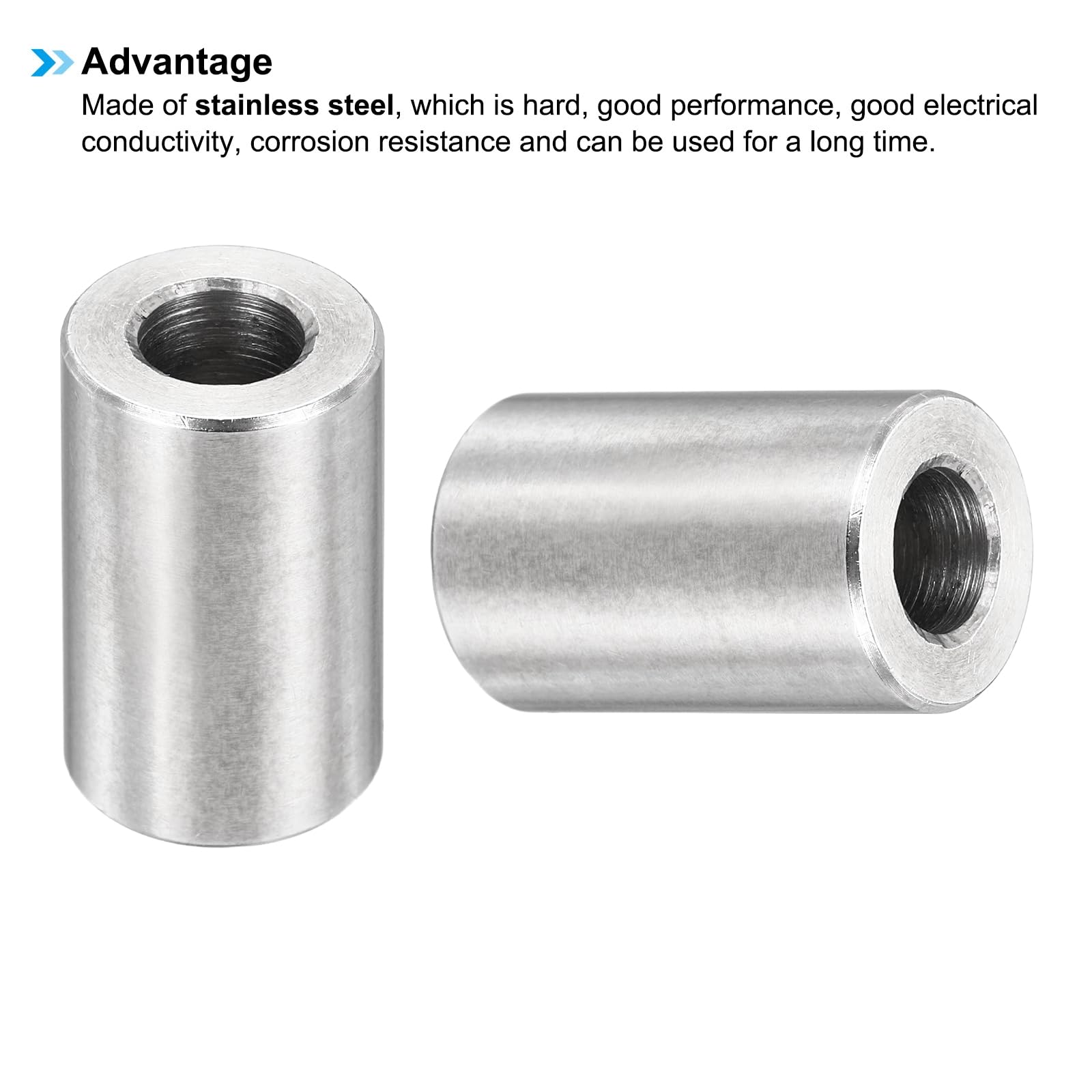 PATIKIL M6 Stainless Steel Spacers, 12Pcs Metal Spacer 6mm ID x 12mm OD x 20mm L Screw Standoff for 1/4" or M6 Screw - Image 4