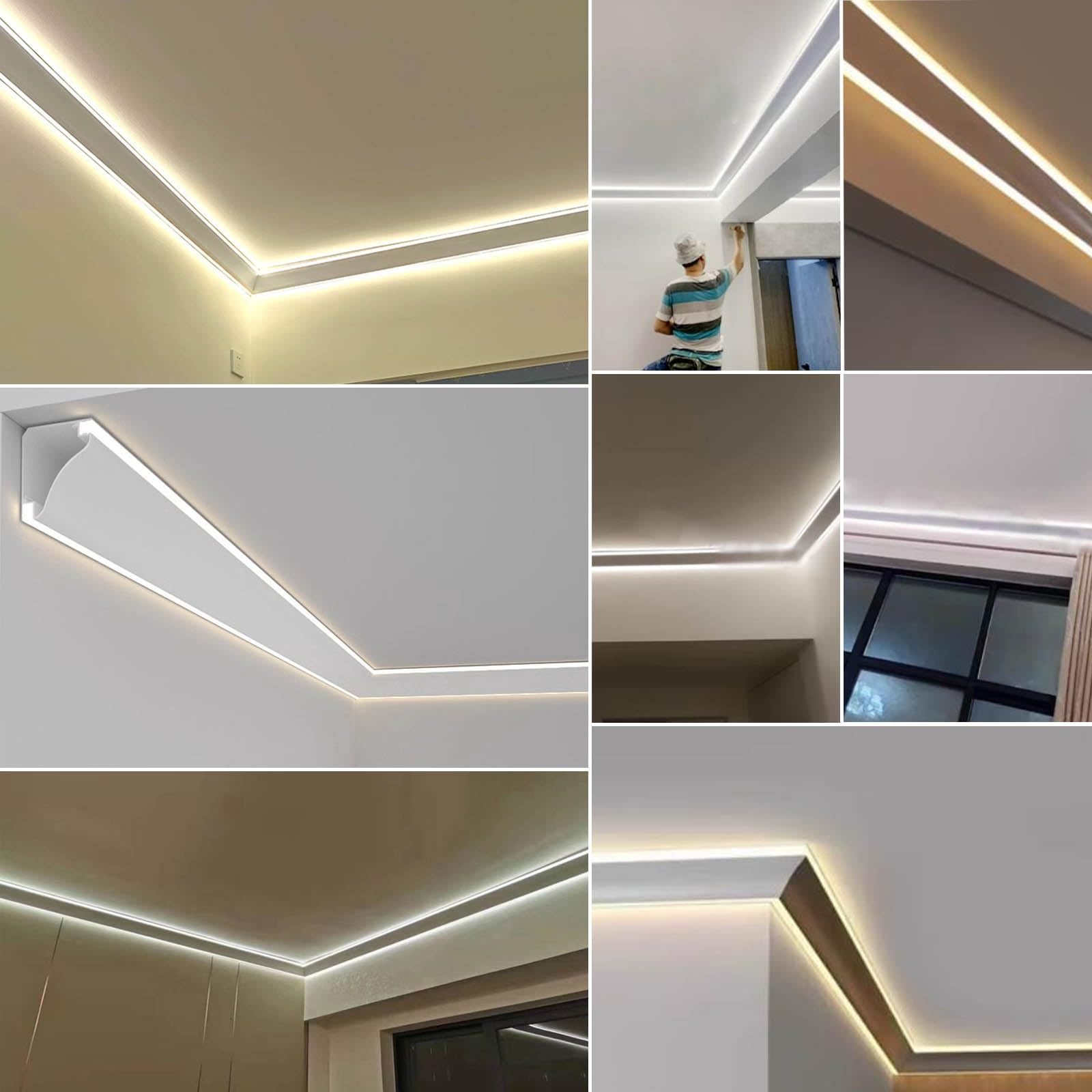 Aluminiowy dyfuzor kanałowy LED z zakrzywioną mleczną osłoną do szafki i schodów, łatwy montaż