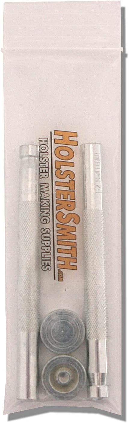 HolsterSmith Eyelet Hand Setter Combo Kit - Includes (1)(#8 Hand Setter) + (1)(#6 Hand Setter) - for DIY Kydex & Leather Holster Making, Upholstery, and Apparel Binding