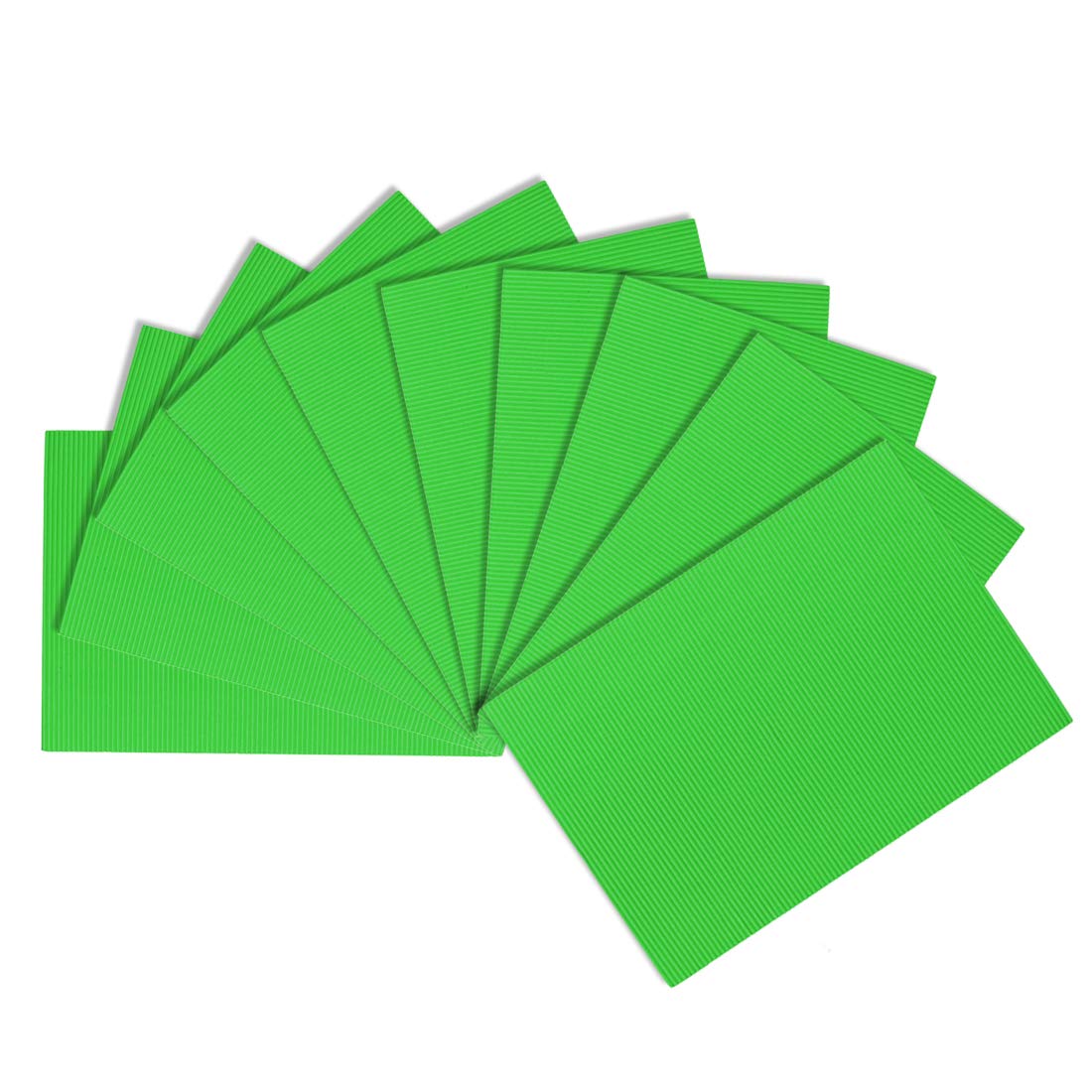 uxcell 10pcs Corrugated Cardboard Paper Sheets,Green,7.87-inch x 11.98-inch,for Craft and DIY Projects