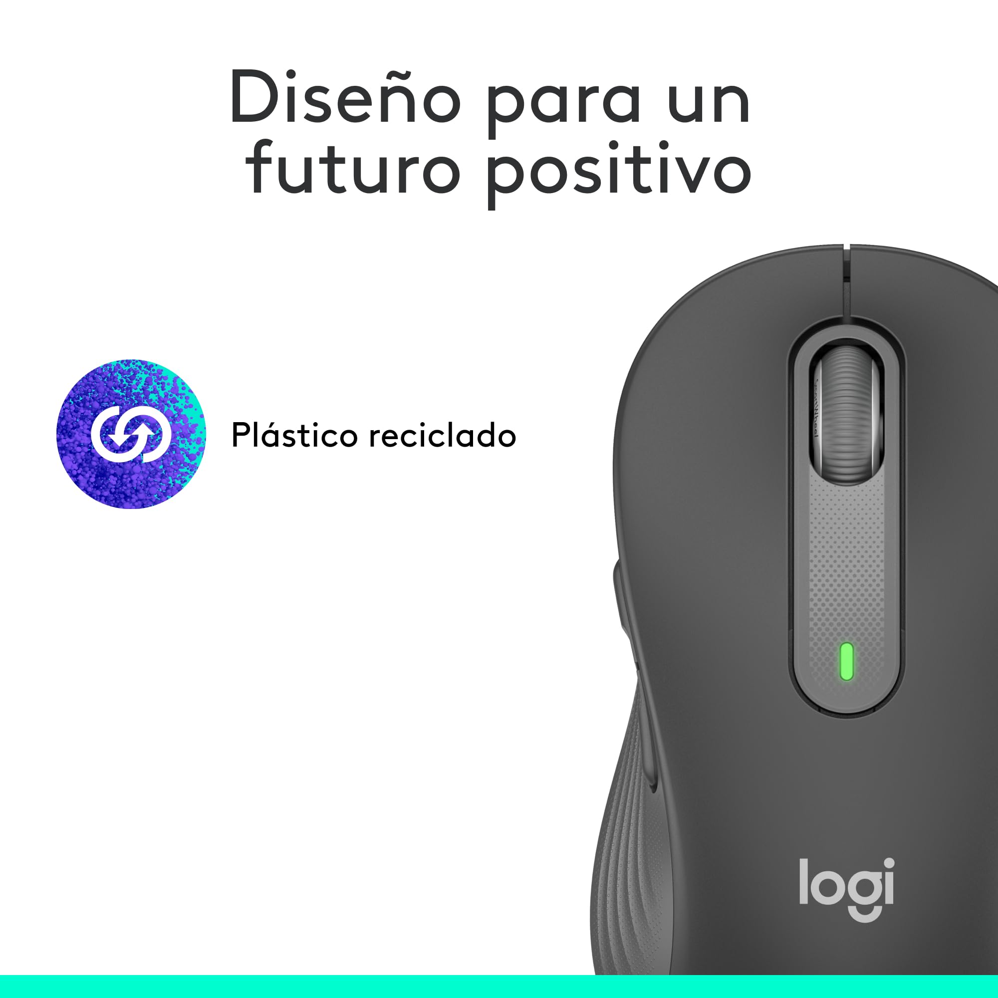 Logitech Signature M650 L ratón inalámbrico de tamaño Normal - para Manos Grandes, 2 años de Pila, clics silenciosos, Botones Personalizables, Bluetooth, PC/Mac/multidispositivo/Chromebook - Grafito