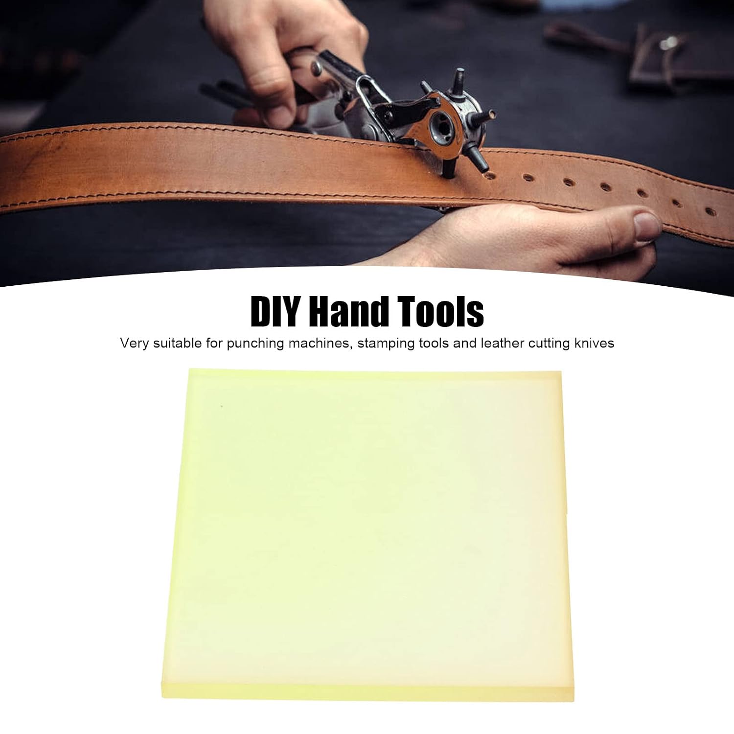 Professional Leather Stamping Board Heavy Duty PU Punching Mat for Leather Crafting DIY Projects with Antislip Surface and Shock Absorption (300 * 300 * 15mm)