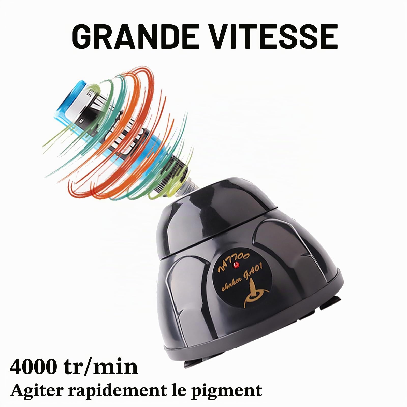 Vortex Mixeur avec 4000 tr/min, Mini Shaker Fonction Tactile, pour Mélanger en Laboratoire, Secouer la Peinture, le Vernis à Ongles, Multi-usage