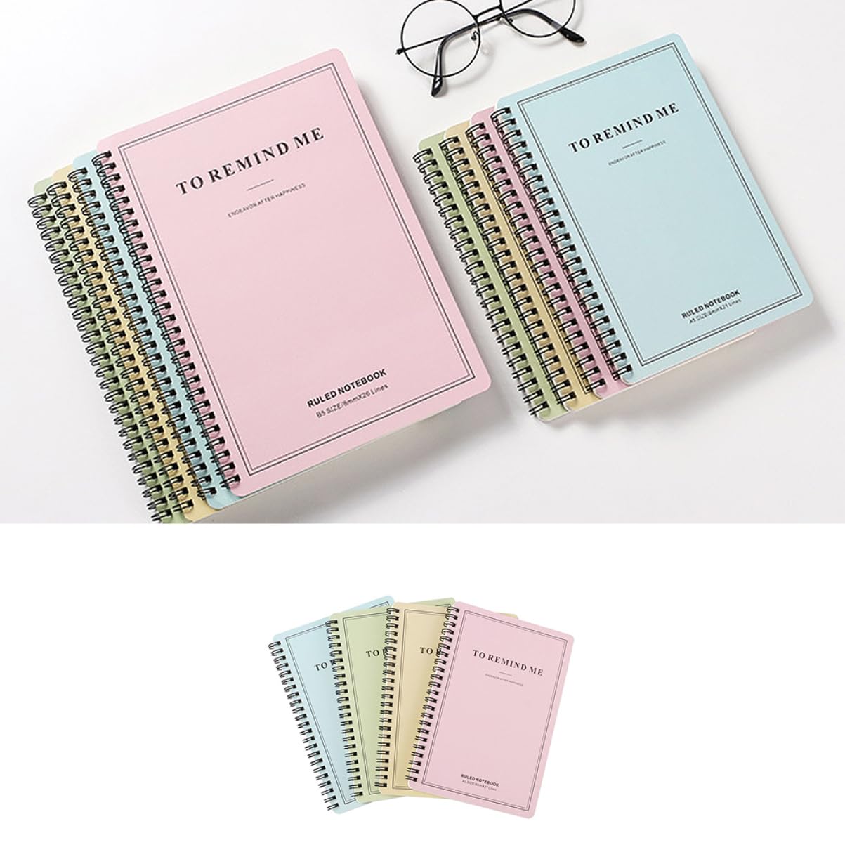 4stücke Teiliges Spiral-notizbuchset Für Schüler Notizbuch Für Journal Und Cover Für Notizen Und Kreative Projekte