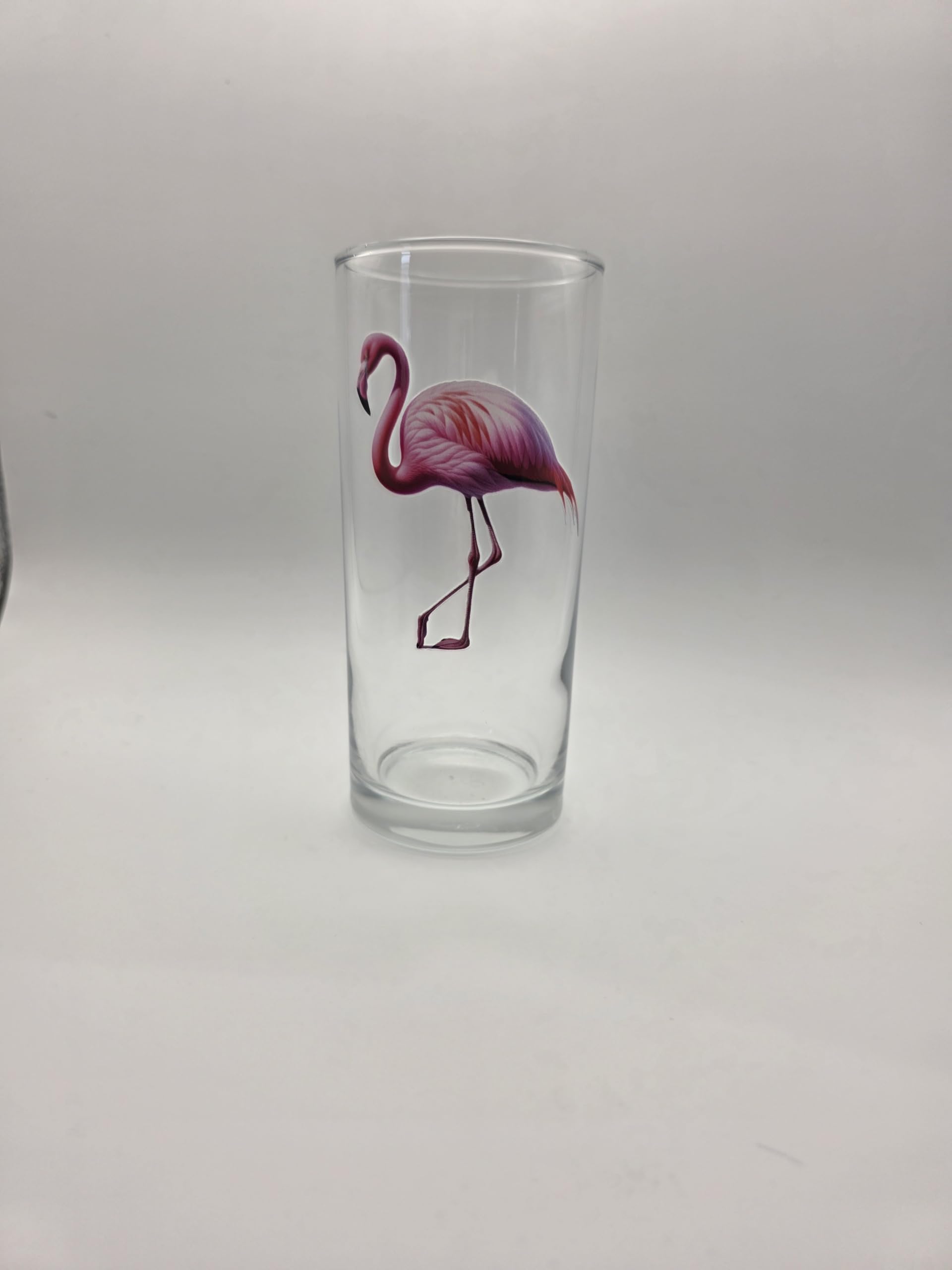 Flamingo Glass Tumbler Drinking Glass Gift. Unique Flamingo