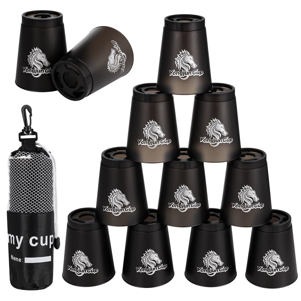 Yeesport 48 Vasos Apilables Deportivos – Juego De Velocidad Y Destreza En Rojo, Azul Y Verde Para Toda La Familia, Ideal Para Niños Y Adultos