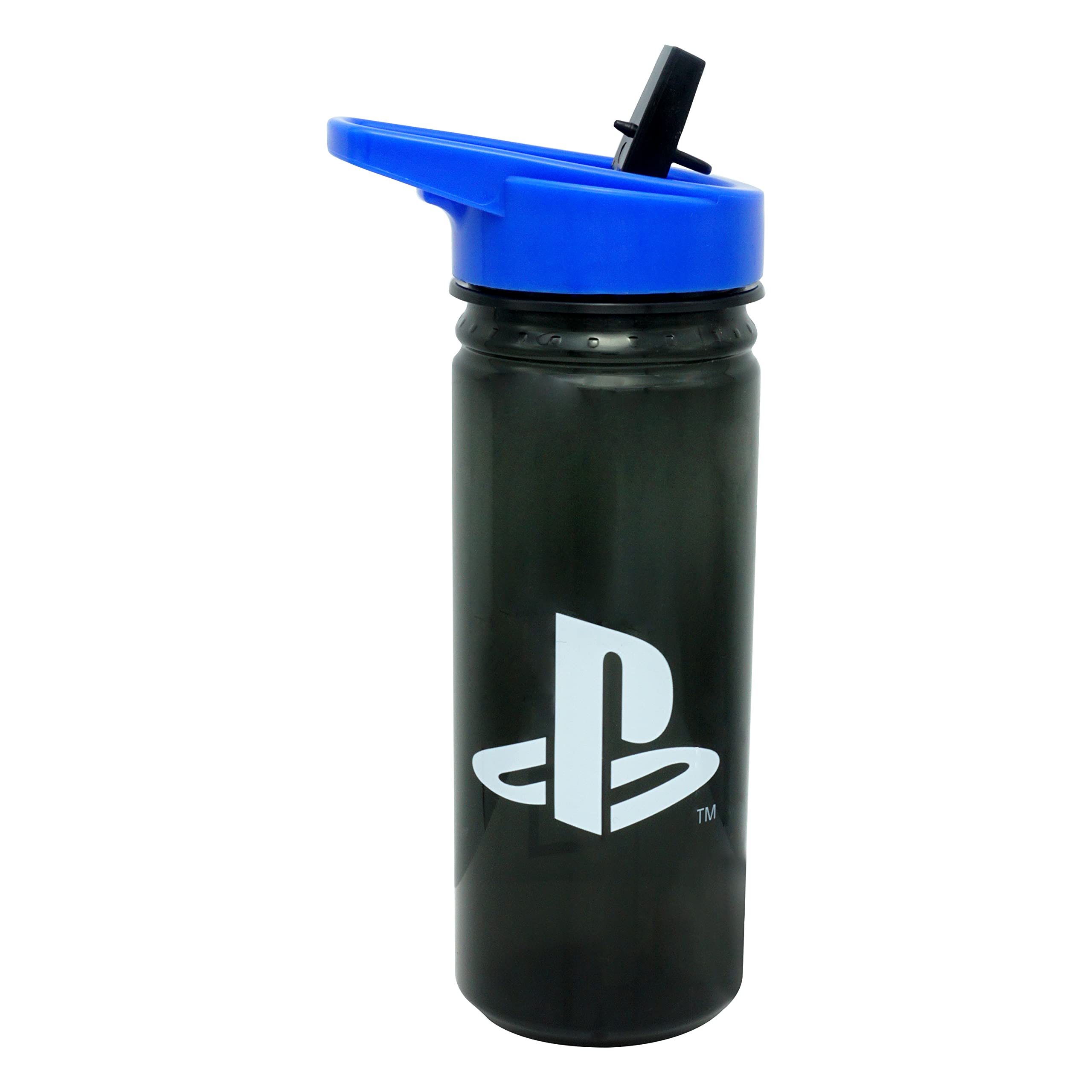 SRV Hub PlayStation Kids Water Bottle 500ml | BPA-Free Plastic Straw Drink Bottle for School & Sports | Leakproof, Non-Toxic, Reusable Travel Bottle for Boys Age 3+