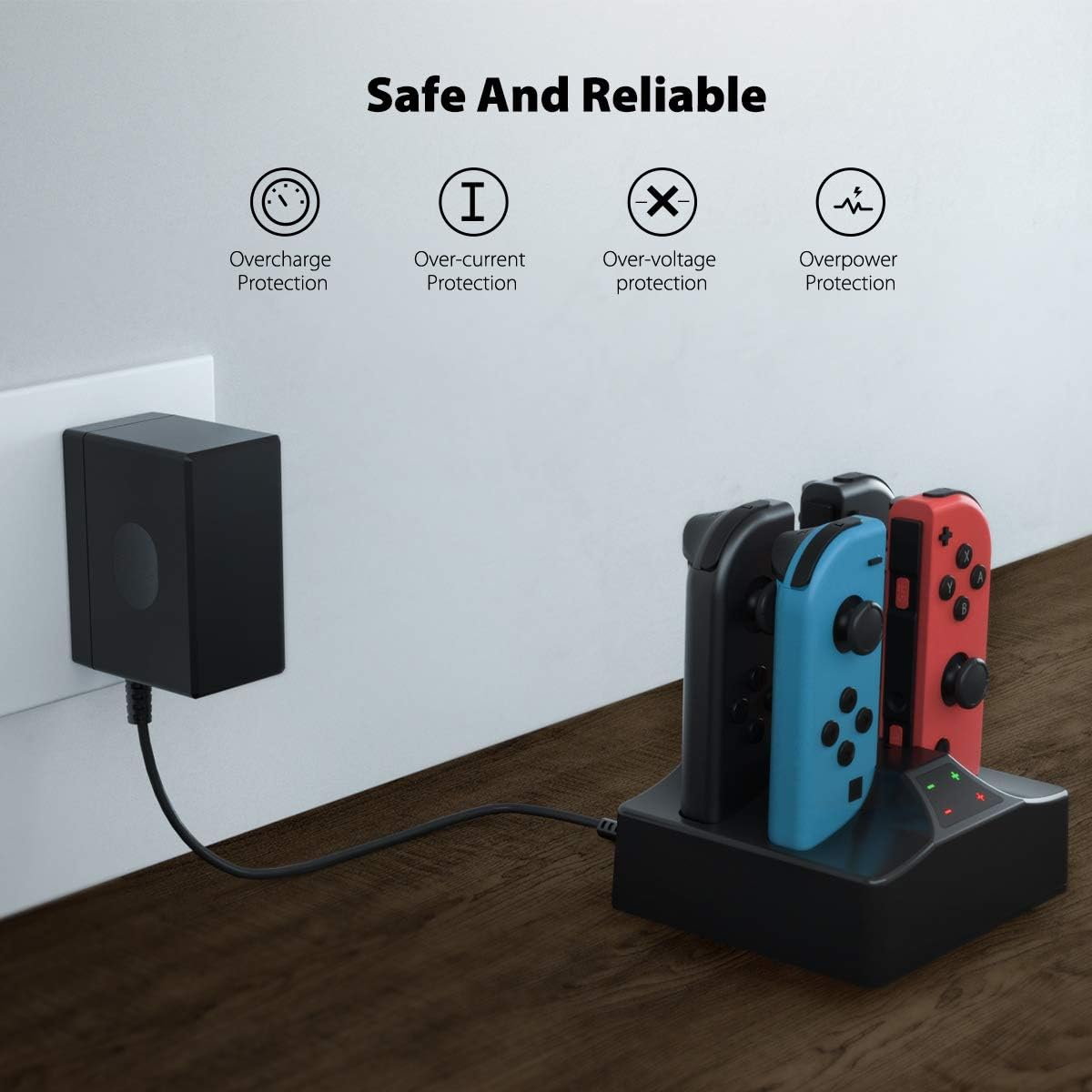 AC Adapter Fast Charger Works for Switch Dock and Pro Controller and Android Phone Type C Wall Charger for Samsung S10 Note 9, Pixel,Black : Video Games