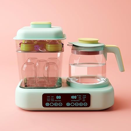 Lifelong Baby Bottle Sterilizer with Kettle for Feeding Bottles | Bottle Warmer for Babies, Bottle Sterilizer Machine with Drying Function| Capacity of 5 Baby Bottles| Bottle Sterilization