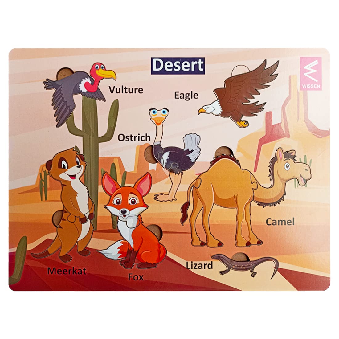 Buy Wooden Desert Habitat Learning Puzzle Board Game for Kids Online at