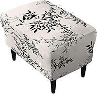 Vista 37 de Eco-Ancheng Funda elástica para silla, funda otomana rectangular de almacenamiento, funda otomana para reposapiés, fundas otomanas para taburete