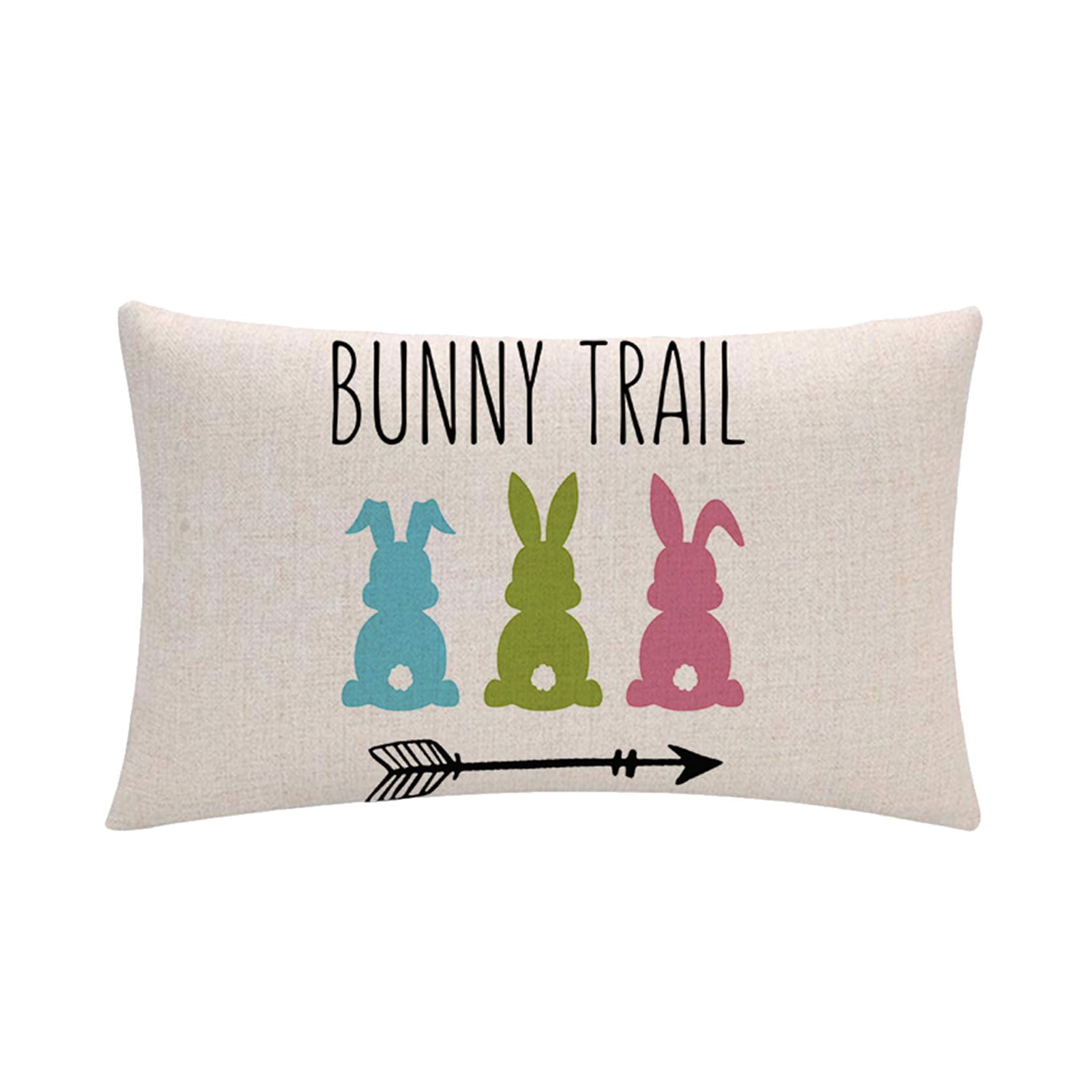 Unique Bargains Happy Easter Rabbit Throw Pillow Covers Set of 2 Farmhouse Floral Cushion Case Decoration for Sofa Couch 18 x 18 Inch Flower-1 in the Pillow Cases department at