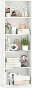 Giantex 5-Tier Bookshelf, Freestanding Bookcase with 5 Open Shelf, Modern Display Shelf, Storage Organizer for Living Room Bedroom Home Office